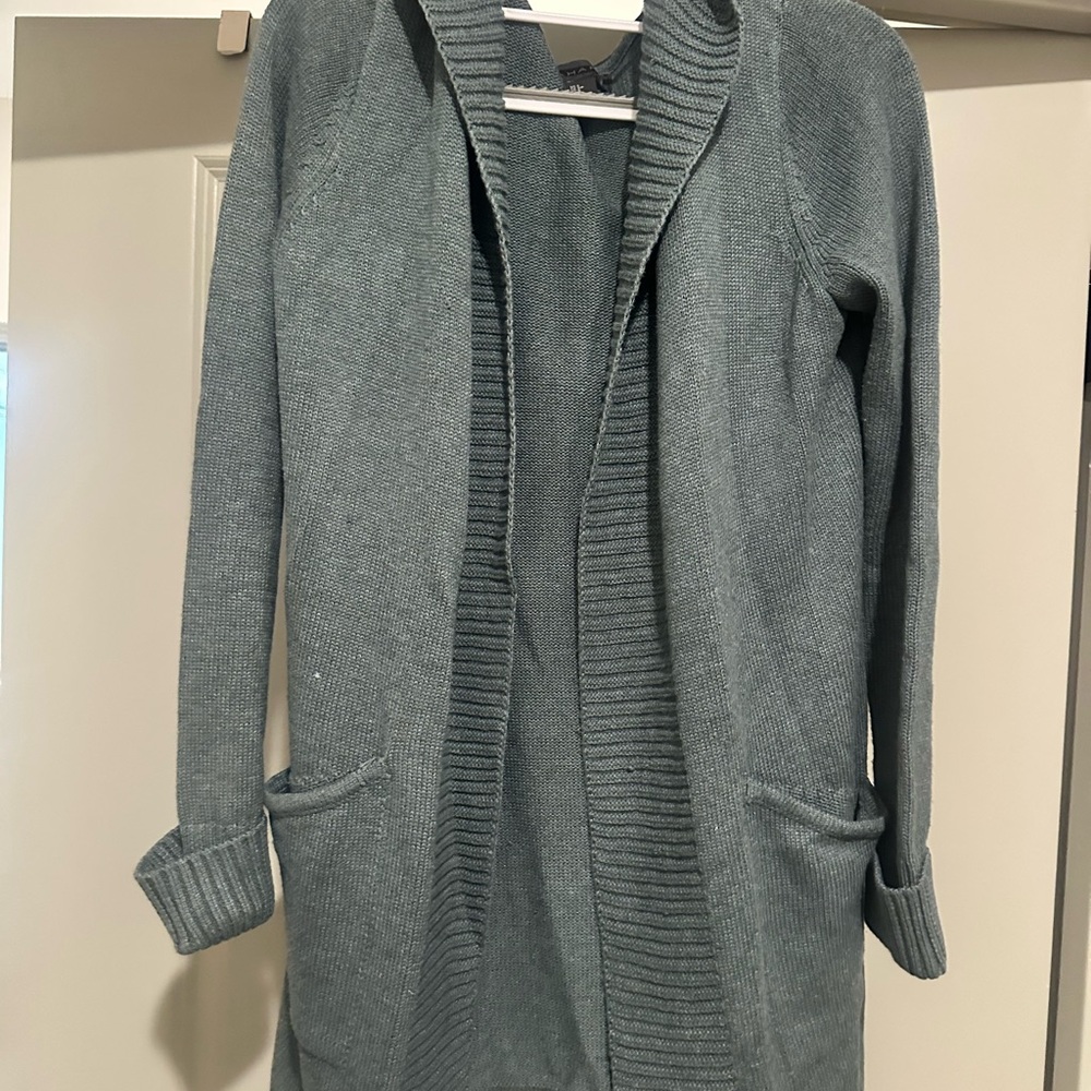 Tahari Women's Ribbed Open Cardigan - Green